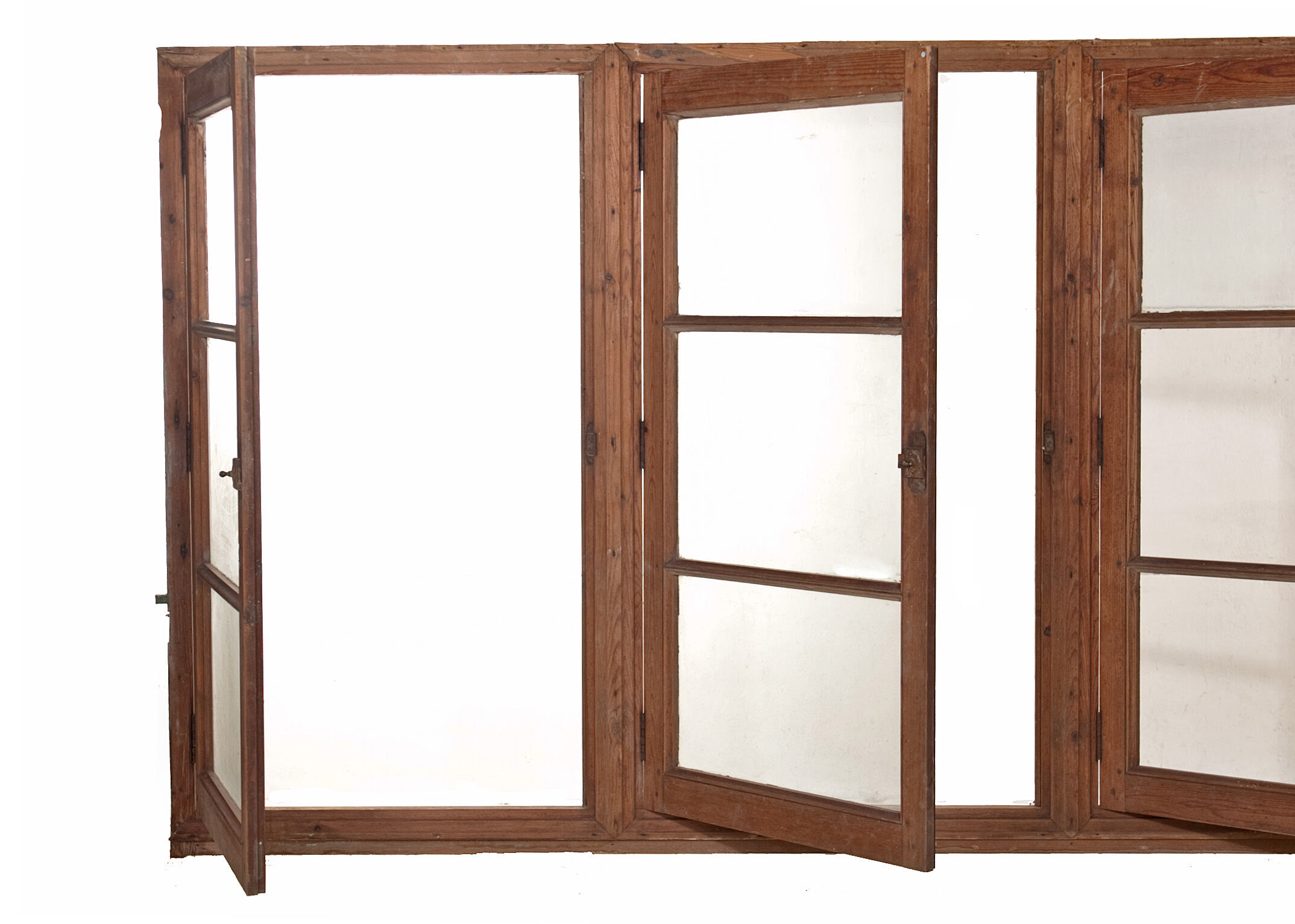 Library façade with 4 doors in fir 19th century