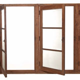 Library façade with 4 doors in fir 19th century