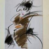 Henri Matchavariani (VOGUE illustrator) (1939) Fashion drawing. Contribution for Vogue 1990