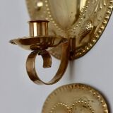 Paire d'appliques suédoises en laiton du milieu du siècle par S. Fong