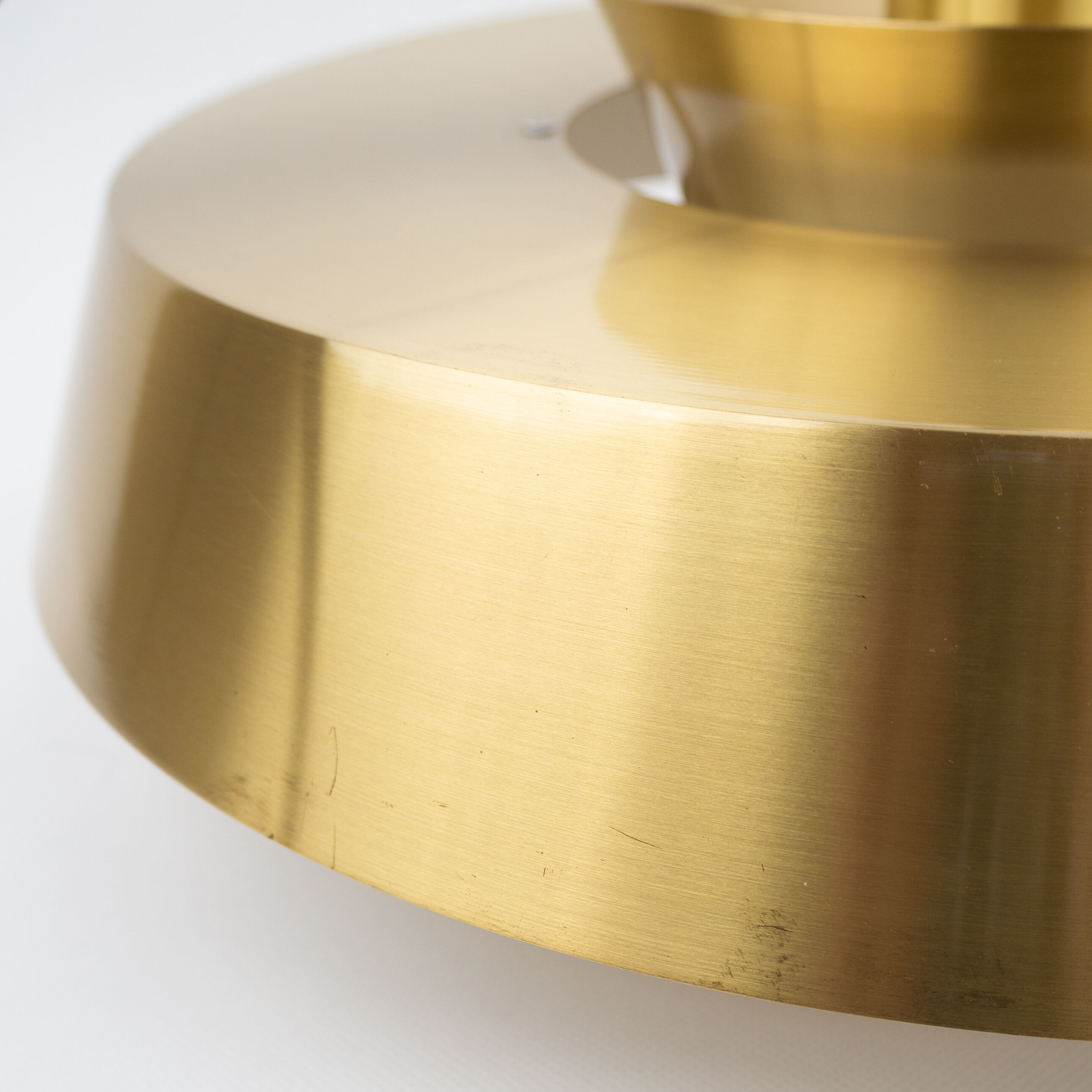 Danish vintage brass pendant lamp by Jo Hammerborg, Fog og Mørup, 1963
