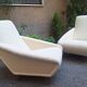 Distex Model Armchairs in White Boucle by Gio Ponti for Manifattura Artigianale Italiana, 1990s, Set of 2