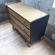 Black and wood vintage dresser