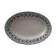 Oval dish moulin des loups and hamage blueberries blue flower