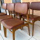 Set of 6 vintage Scandinavian dining chairs from the 1970s.