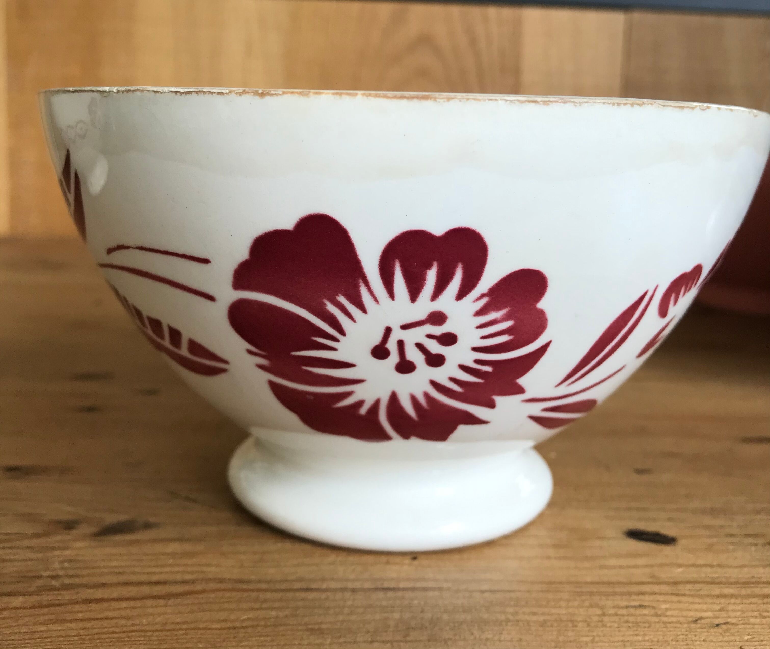 Old XXL bowl , said chabrot bowl , Sarreguemines Digoin