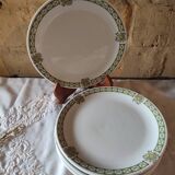 Set of 4 Pillivuyt plates, Pergola decor for dessert