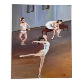 Tableau R. Clément – Ballet Dancers – Backstage – 50×61 cm