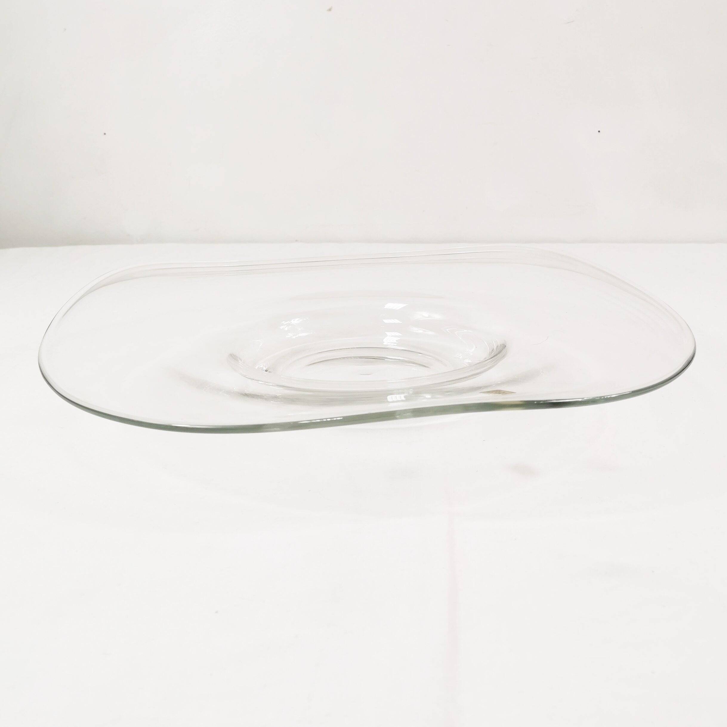 Large glass fruit platter Erwin Eisch, Germany 1960s