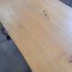 Large bistro table with a wooden top and cast iron legs - 2m56