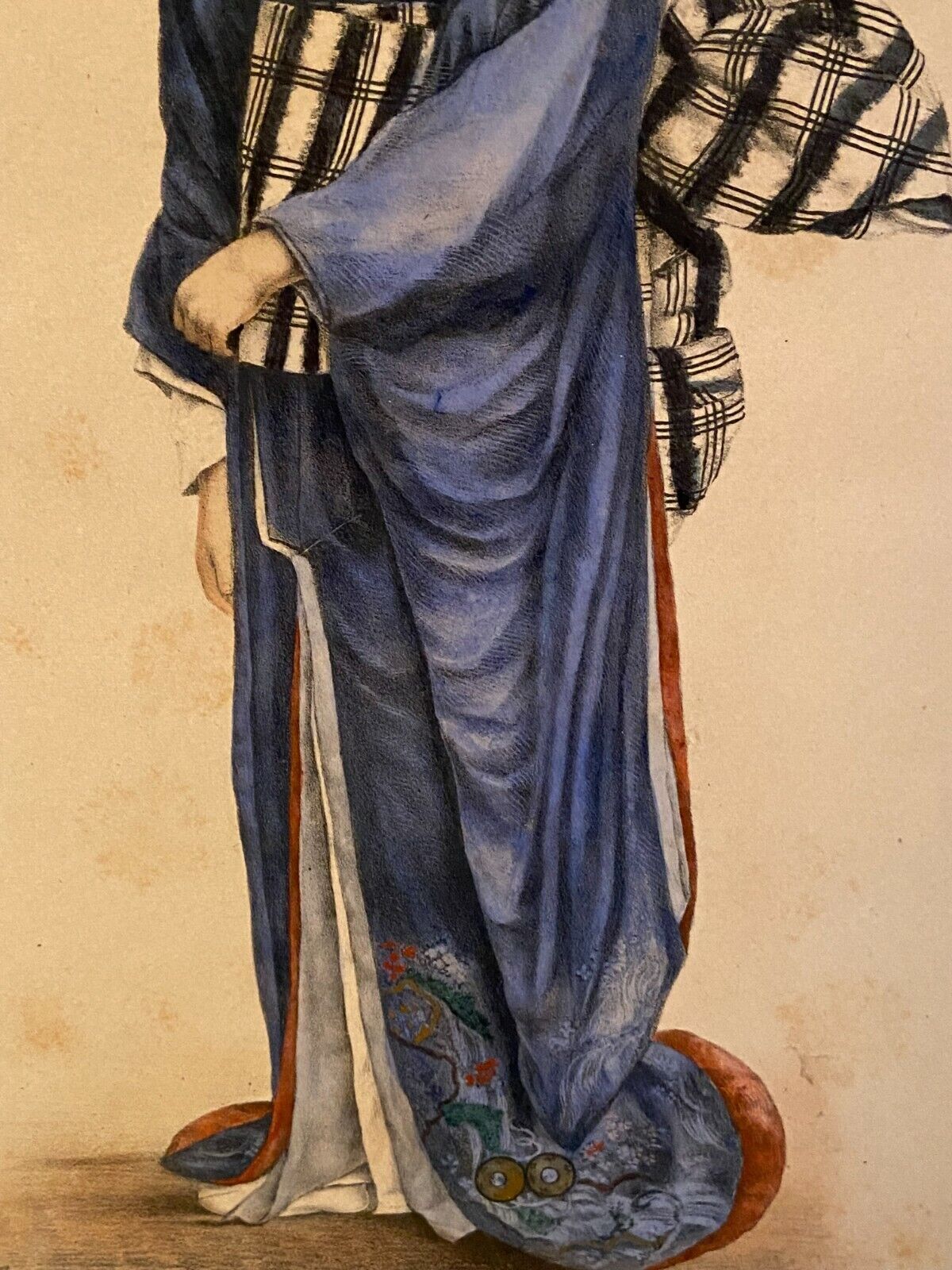 Color engraving XIXth Noble Lady of Japan