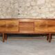 Sideboard vintage in teak and Rosewood, Scandinavian style by White & Newton