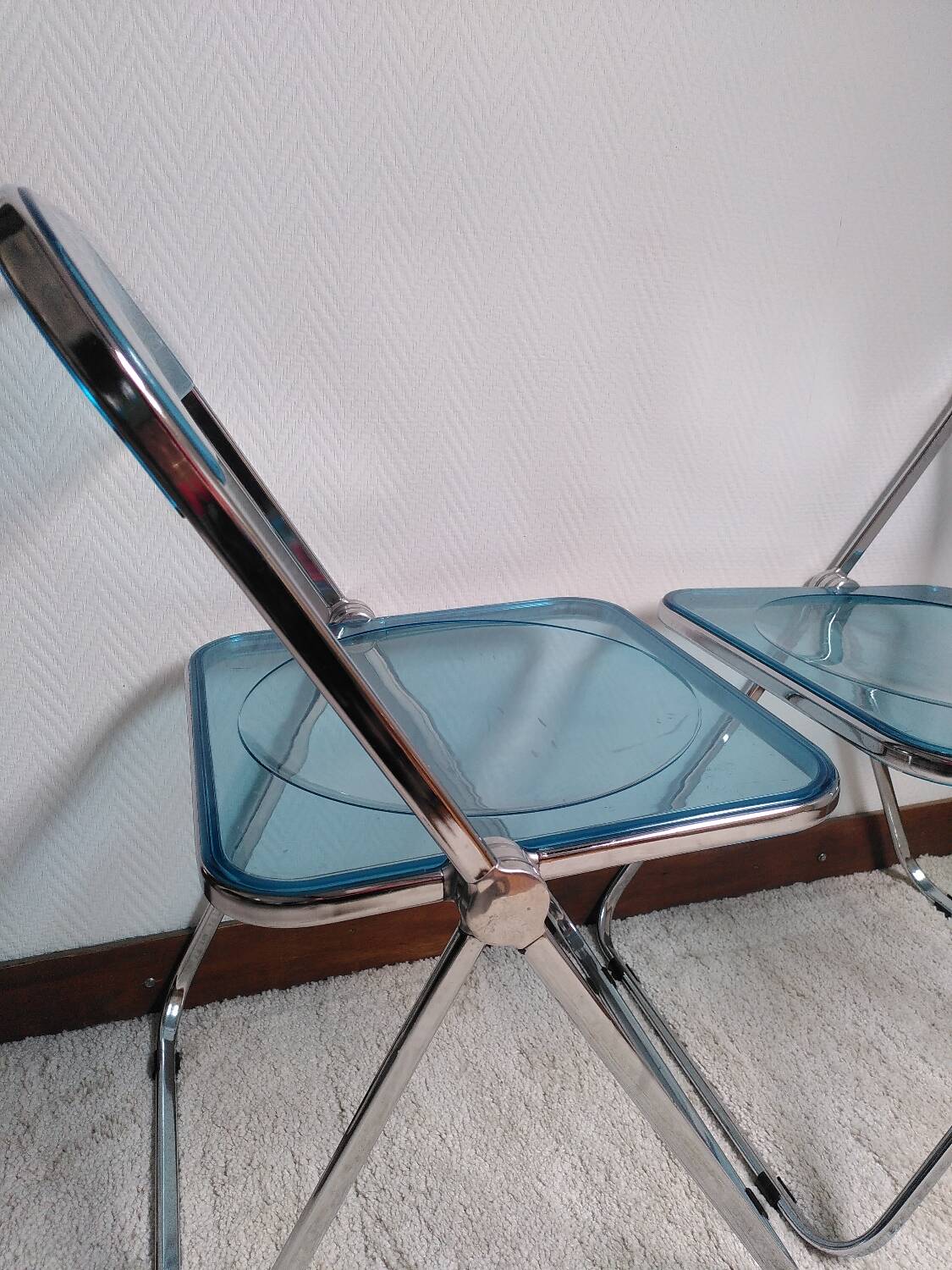 Paire de chaises ' Plia' de Piretti pour Castelli
