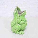 Vase "frog" in dabbling Sarreguemines