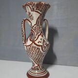 Antique Moroccan Safi vase - Maghreb folk art - brown amphora