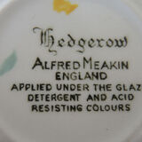 4 Old Cups & Saucers ALFRED MEAKIN England – Hedgerow