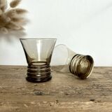 5 small smoked glasses