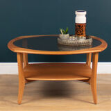 Retro Teak 1960s Jentique Teak & Glass Coffee Table