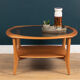 Retro Teak 1960s Jentique Teak & Glass Coffee Table