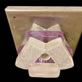 Albano Poli by Poliarte two-tone murano glass wall light, Italy 1970