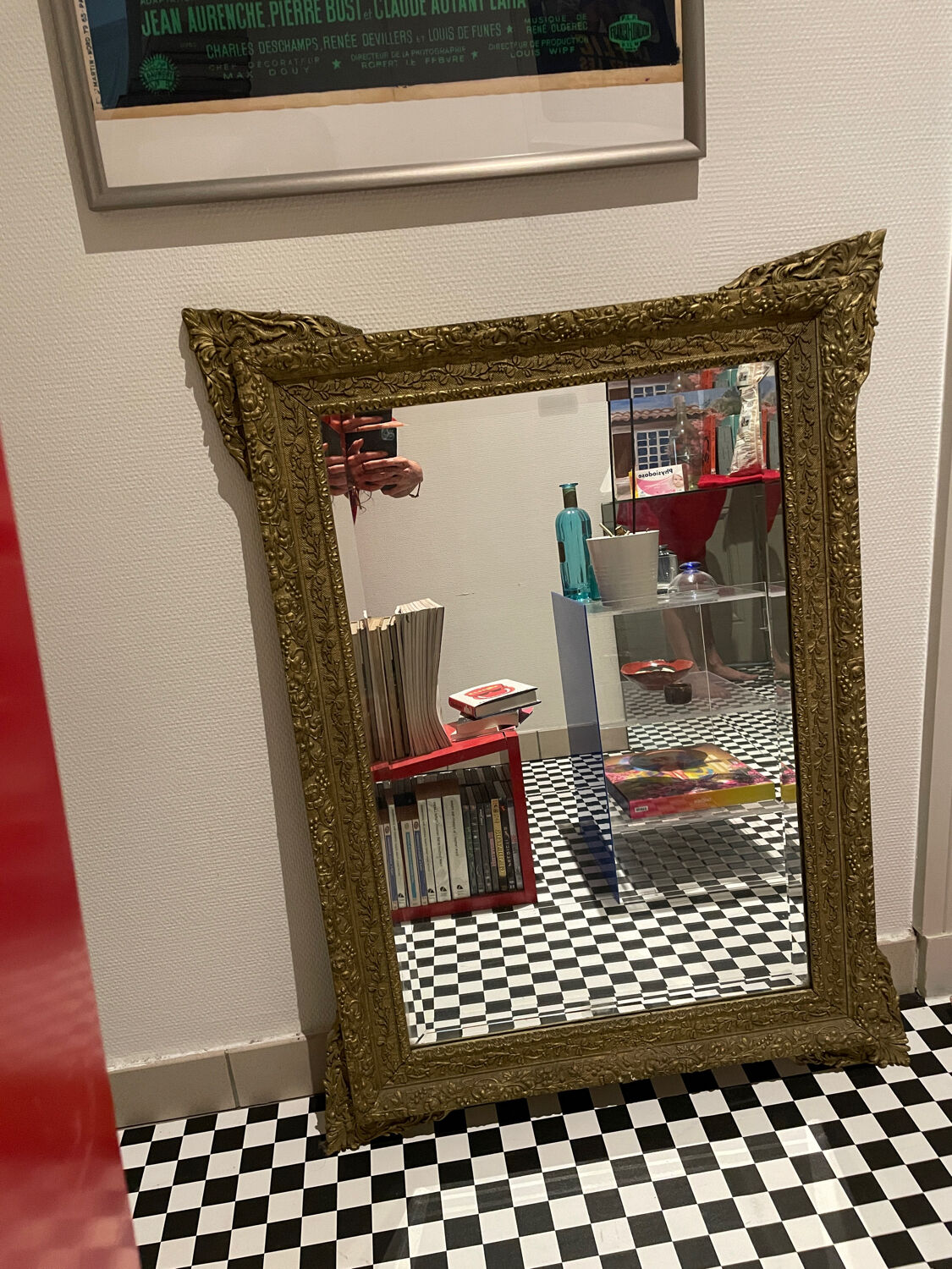 Antique golden mirror of Louis Philippe nineteenth century