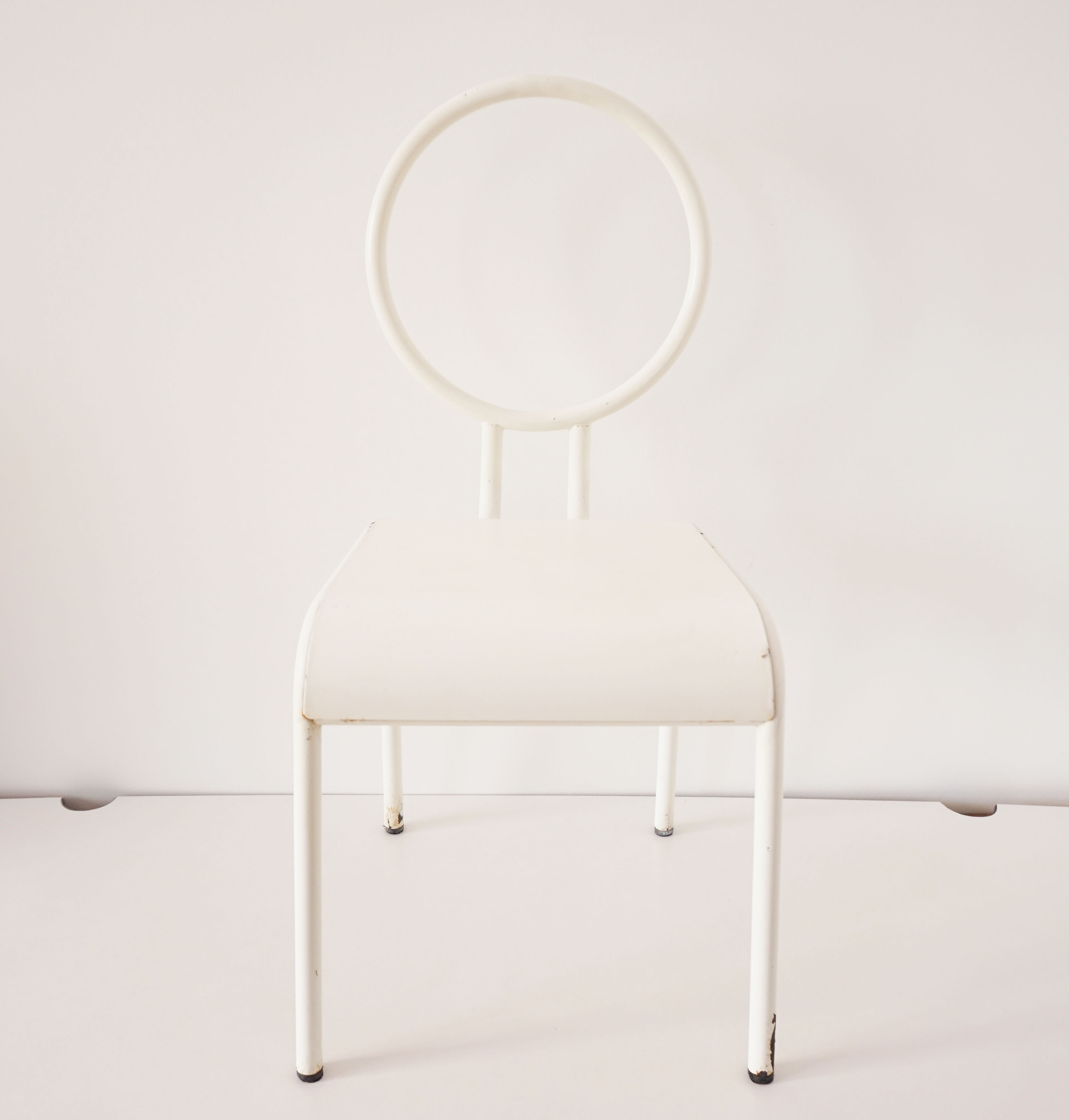 Vintage white metal children's chair