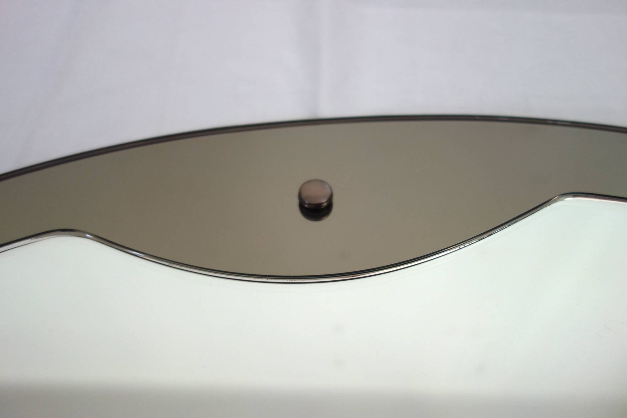 Beveled oval mirror by Lupi Cristal Luxor, Italy, 1970s