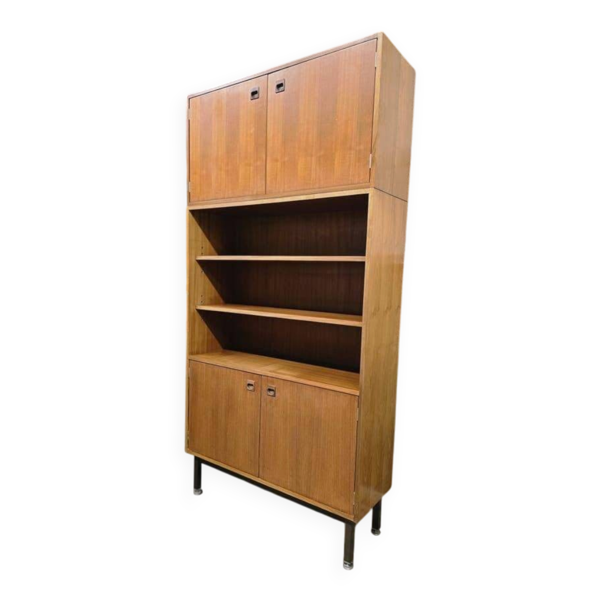 Vintage wooden shelf / bookcase / display cabinet MDK