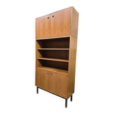 Bibliothèque / vitrine vintage en bois MDK