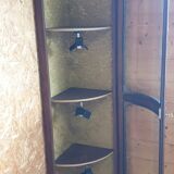 Curved Display Case, 20th Century Corner Cabinet