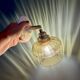 Vintage amber glass tulip wall light