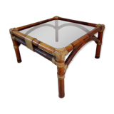Bamboo and glass table