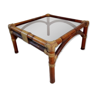 Table bambou et verre