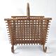 Vintage bamboo & rattan magazine rack 1960