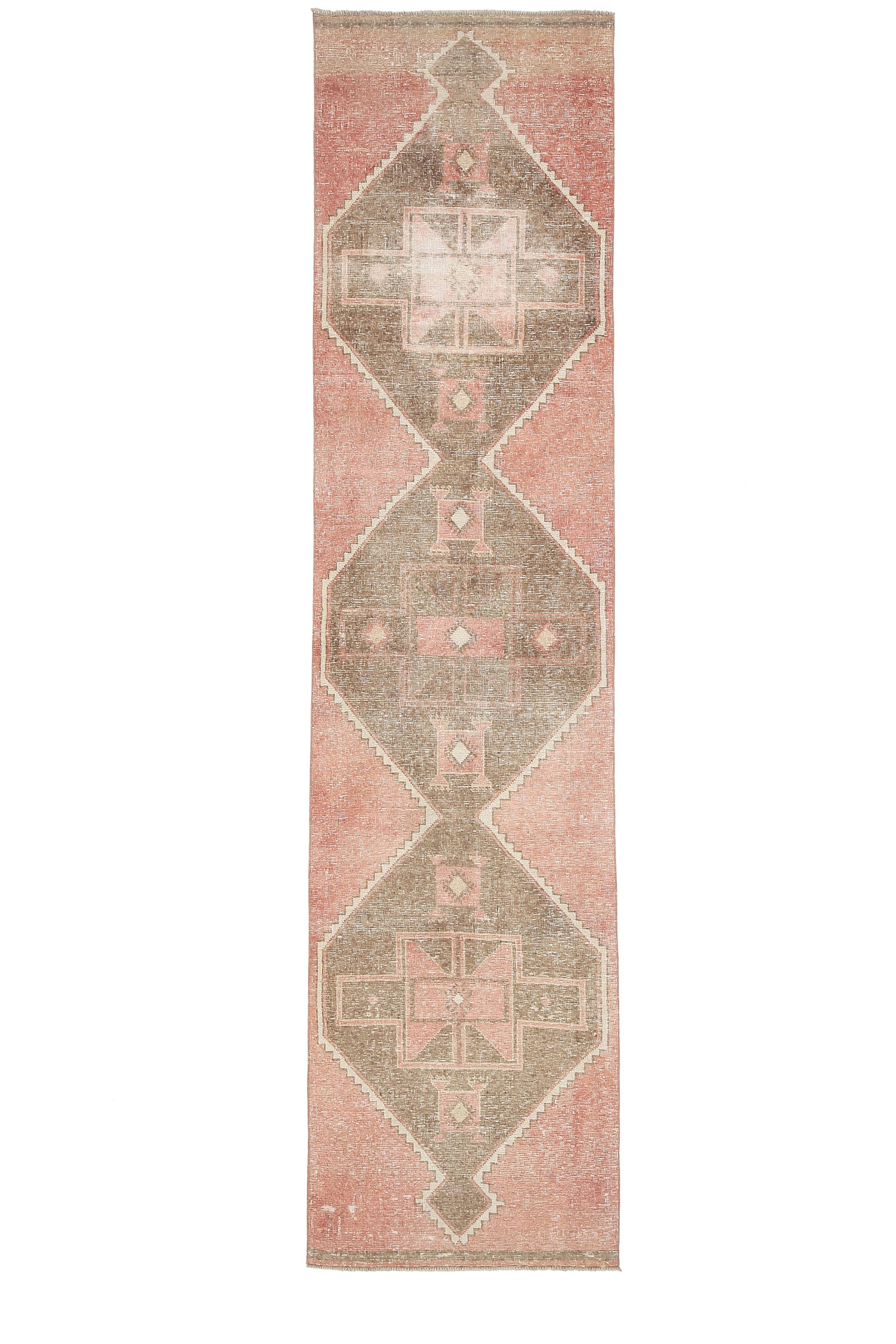 Turkish Rug Runner, 91x379Cm
