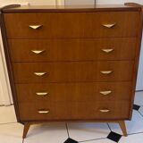 Vintage chest of drawers with compass feet