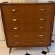 Vintage chest of drawers with compass feet