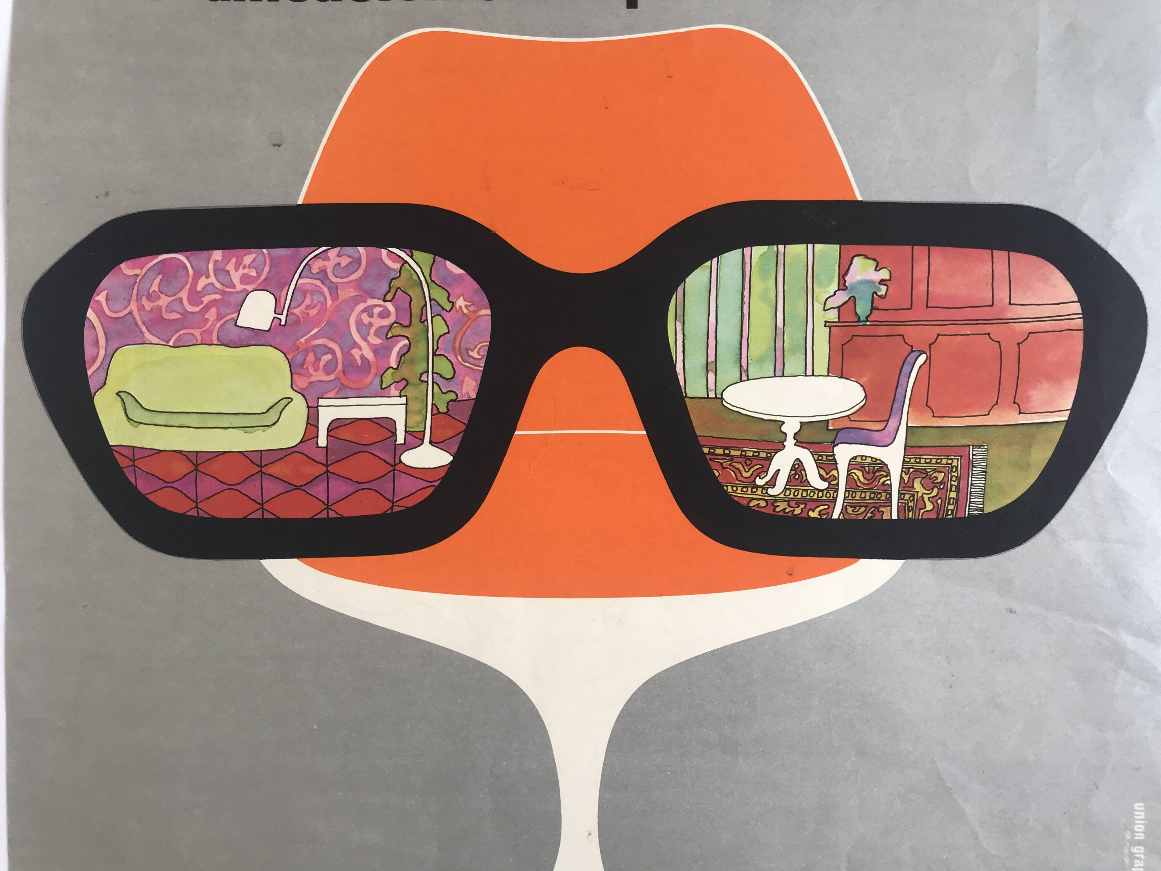 Original design poster of the Salon des assembliers / Foire de Paris, 1973