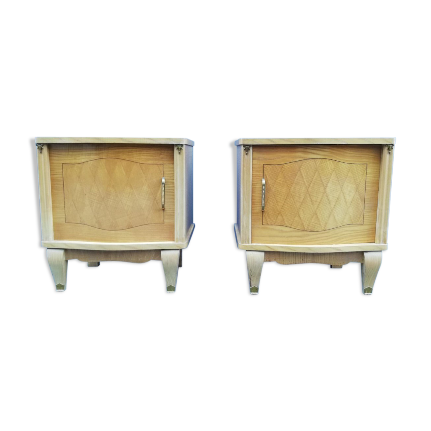 Pair of art deco bedside tables 40s