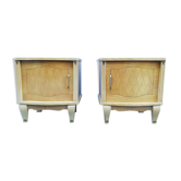 Pair of art deco bedside tables 40s