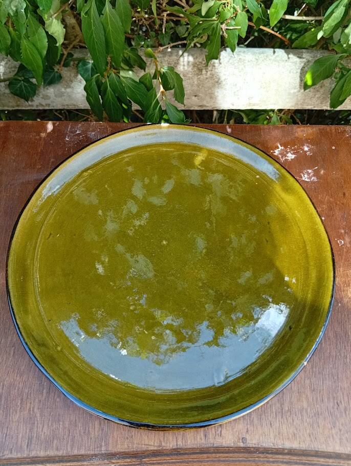 6 large handmade ceramic plates