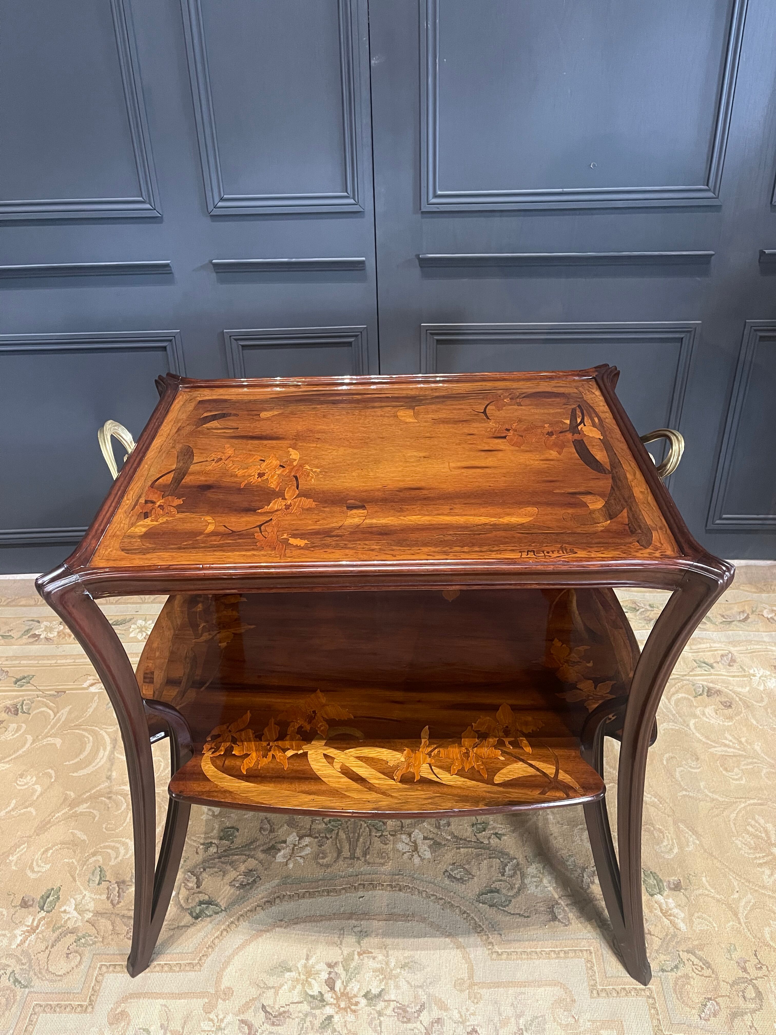 Orchid tea table louis majorelle model olga art nouveau 1900