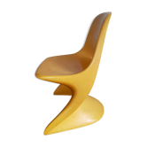 Chaise enfant jaune Casalino 1 des années 70 Alexander Begge pour Casala