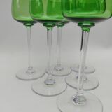 6 Grands verres en cristal de baccarat.