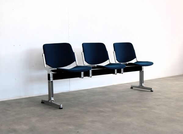 Banc vintage   Banc de salle d'attente   Années 1970   Castelli