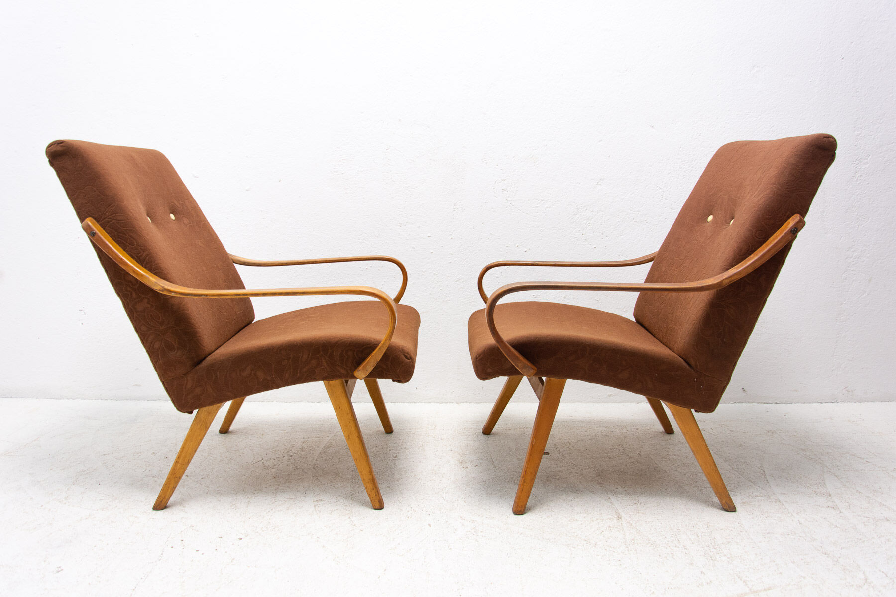 Pair of midcentury armchairs by jaroslav šmídek for jitona, 1960´s