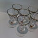 Set of 6 glasses of gold fillet bistro