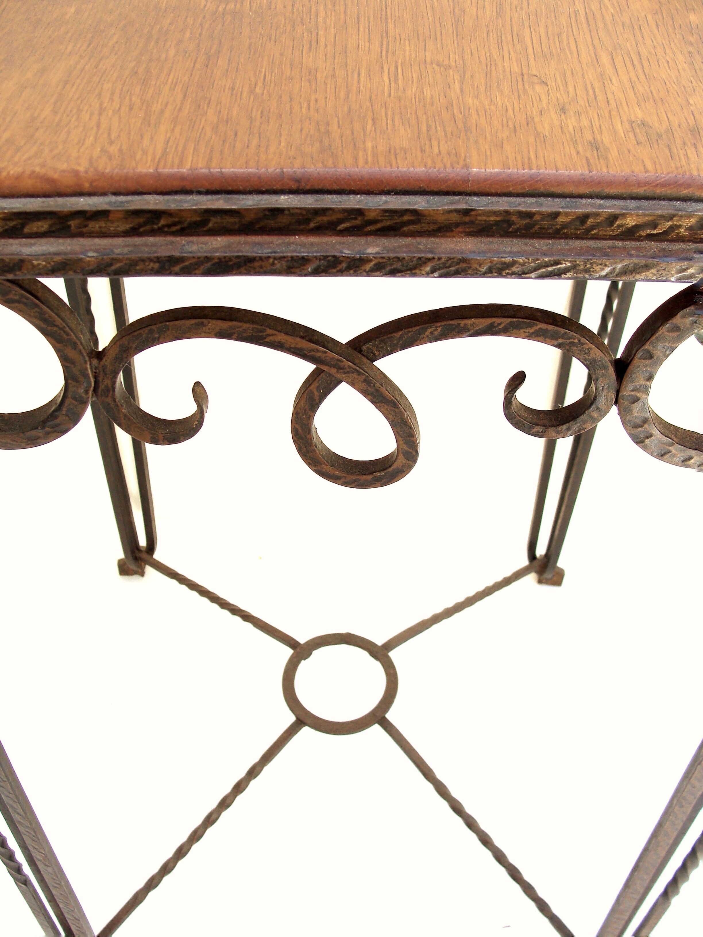 Art Deco console wood and metal