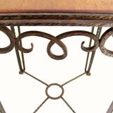 Art Deco console wood and metal