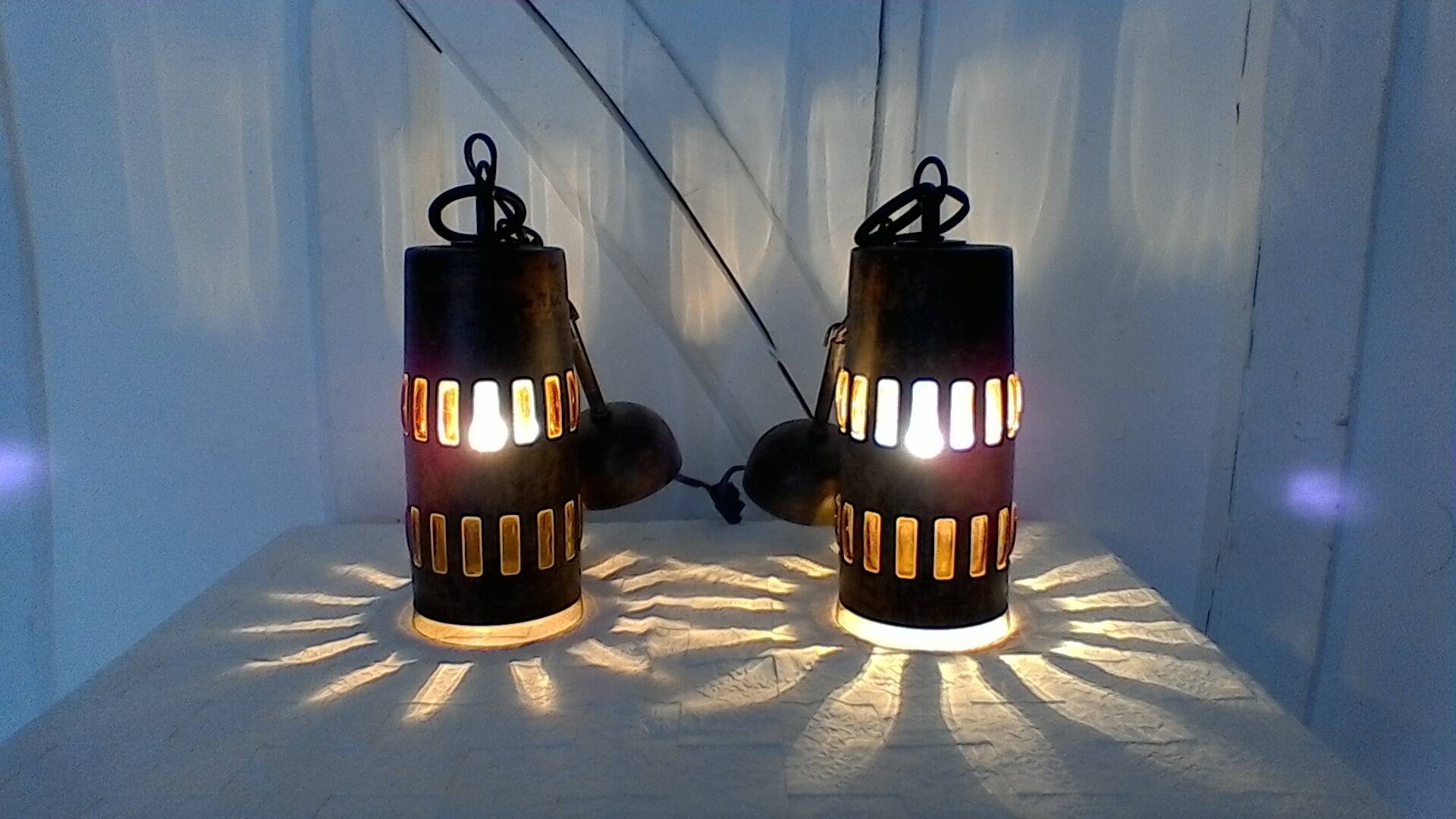 Nanny still mc kinney pendant lights, vintage.